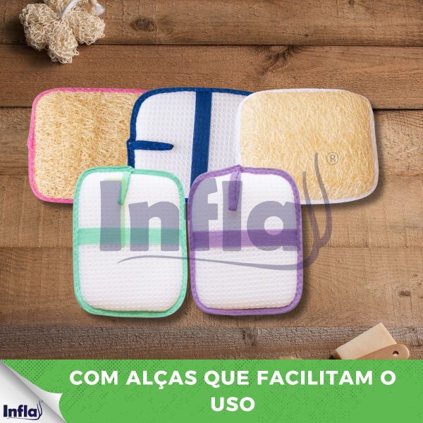 BUCHA VEGETAL QUADRADA - Imagem 3