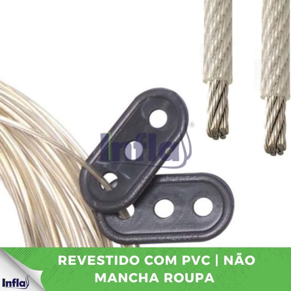 VARAL DE AÇO 10 METROS - Imagem 2