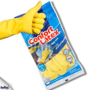LUVA DE LÁTEX FORRADA MÉDIA