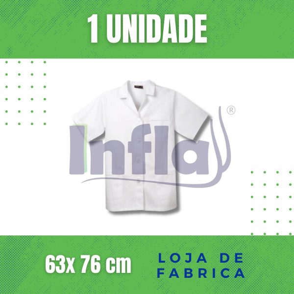 AVENTAL PROFISSIONAL TIPO JALECO BRANCO - Image 3