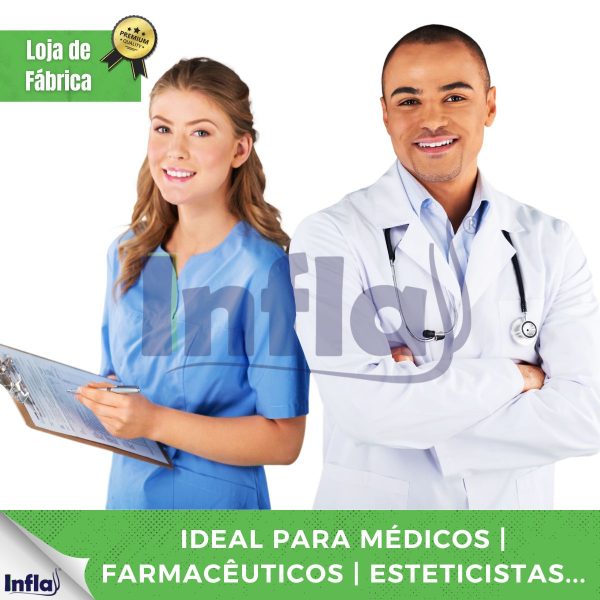 AVENTAL PROFISSIONAL TIPO JALECO BRANCO - Image 2