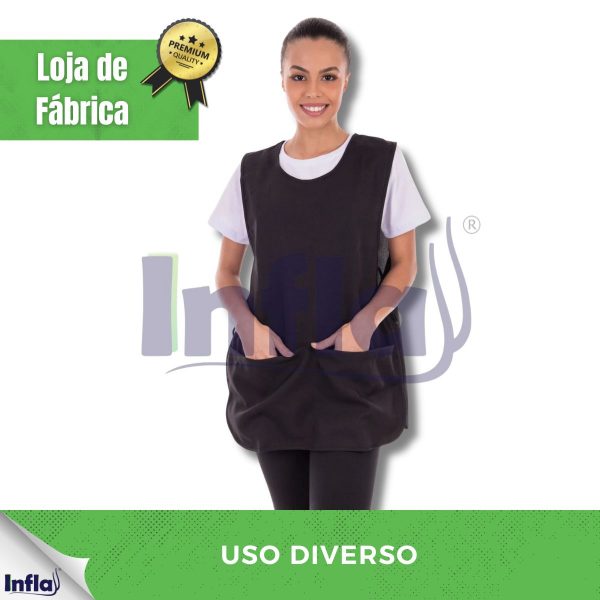 AVENTAL PROFISSIONAL BATA BRANCO - Imagem 3