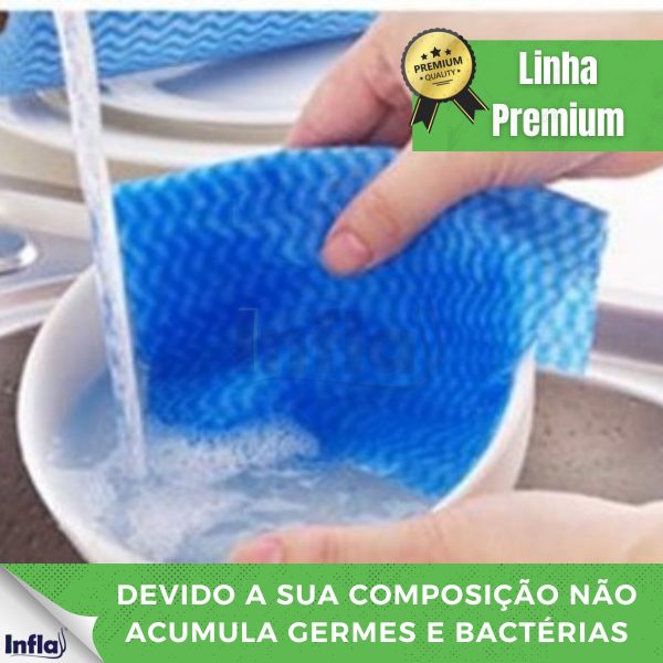PANO LIMPEZA LEVE AZUL COM 5 UNID 33X50 - Imagem 3