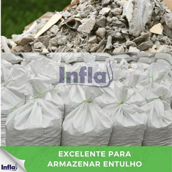 SACO DE RÁFIA SOLTO REAPROVEITADO ESTAMPADO - Imagem 2